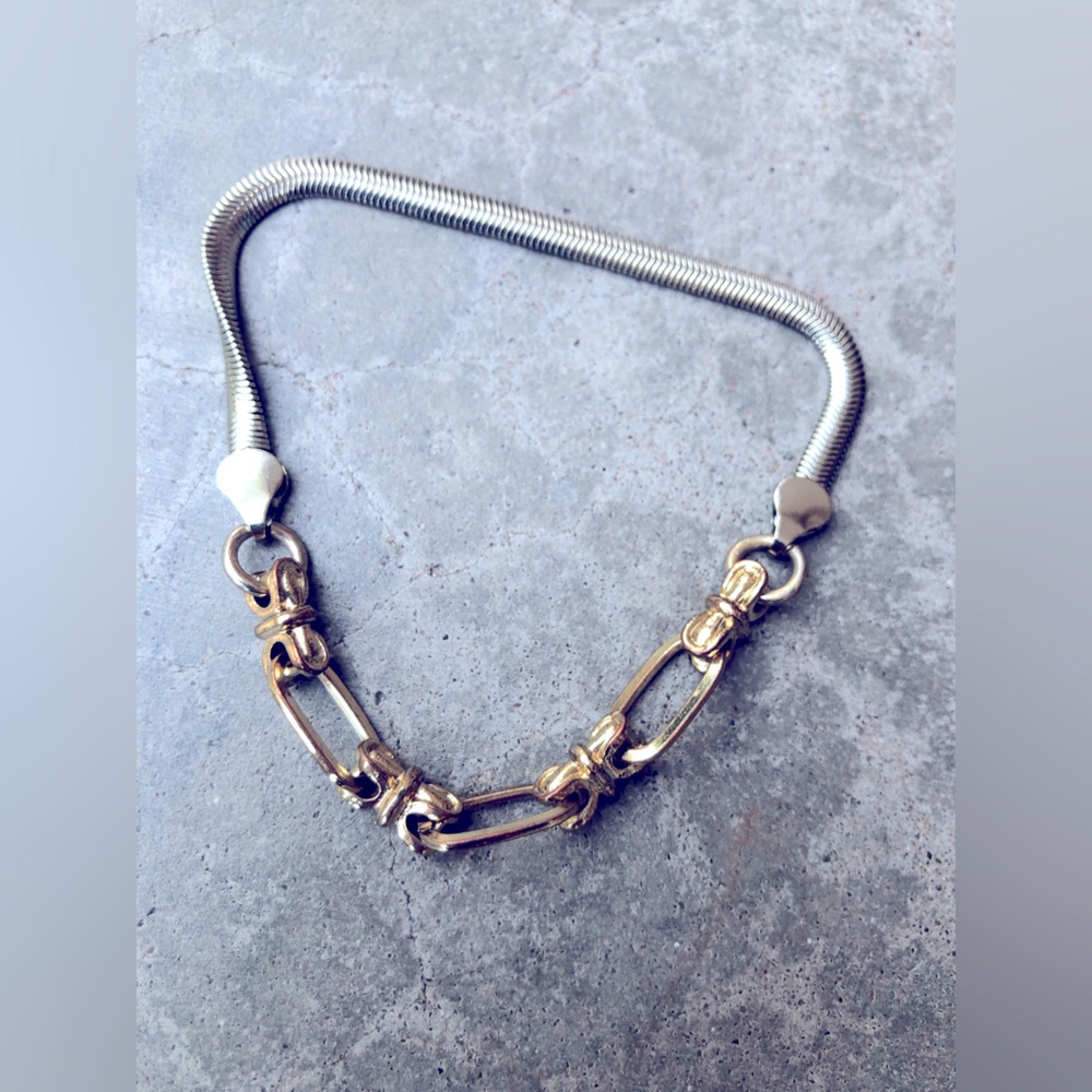 Gold and Silver Chain Bracelet
